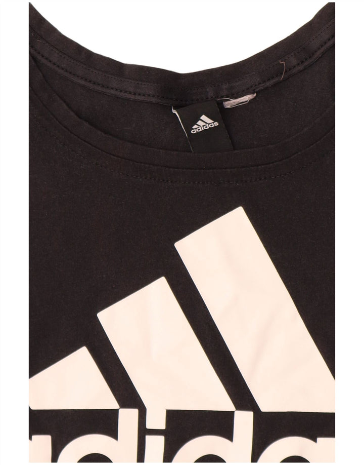 Adidas - Camiseta gráfica para mujer, talla 40, talla M, color negro