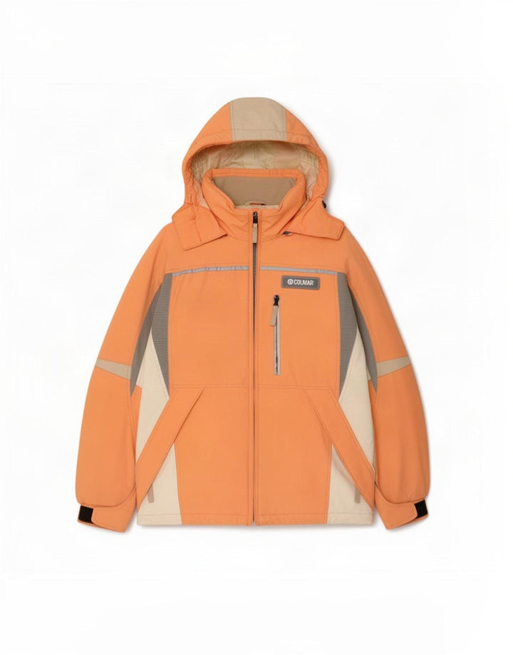 Chaqueta de esquí con capucha Colmar IT 44 Medium Orange Colourblock Poliamida