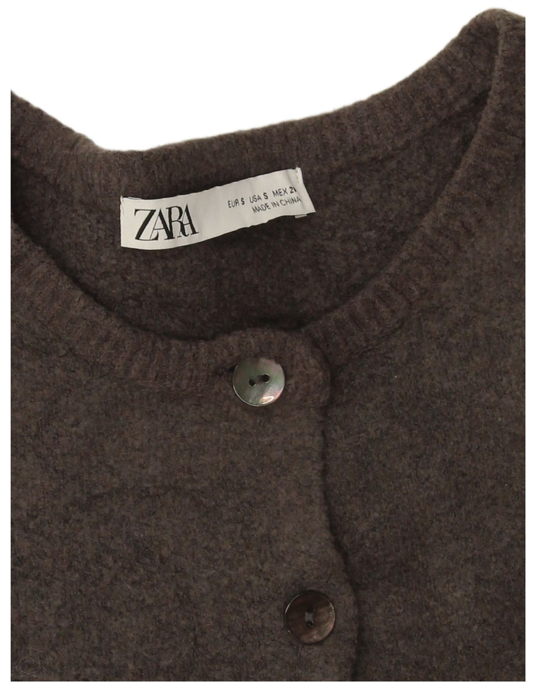 Zara Mujer Crop Suéter Cárdigan Extragrande Reino Unido 10 Pequeño Gris