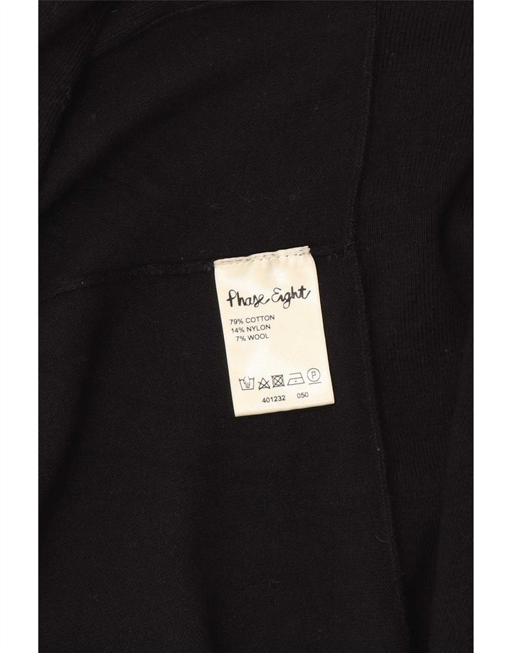 Phase Eight Suéter tipo cárdigan abierto largo para mujer UK 44 Algodón negro mediano