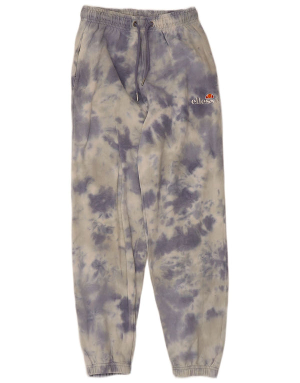 Ellesse Pantalones de chándal para mujer Joggers UK 6 XS Azul Tie Dye Algodón