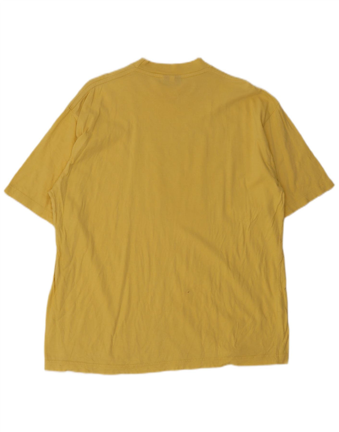 Stefanel - Camiseta gráfica para hombre, talla grande, algodón amarillo