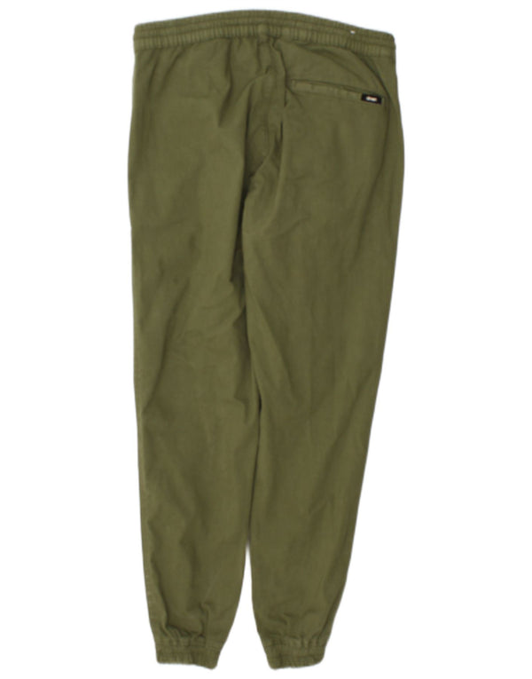 Zara Mens Joggers Chino Pantalones Medianos W31 L28 Algodón Caqui