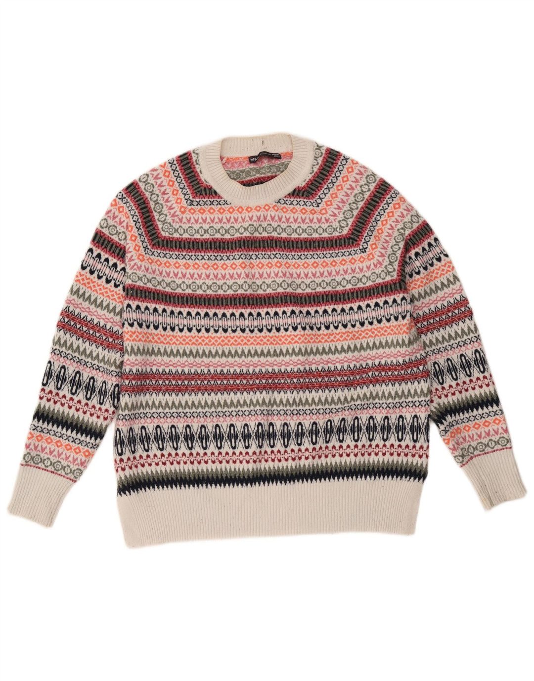 Marks & Spencer Jersey de cuello redondo para mujer, talla 40, talla M, multicolor