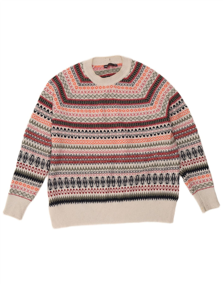 Marks & Spencer Jersey de cuello redondo para mujer, talla 40, talla M, multicolor