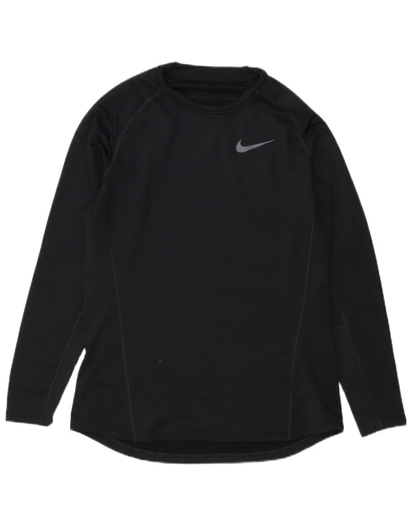 Nike Dri Fit Top manga larga para hombre poliéster negro grande