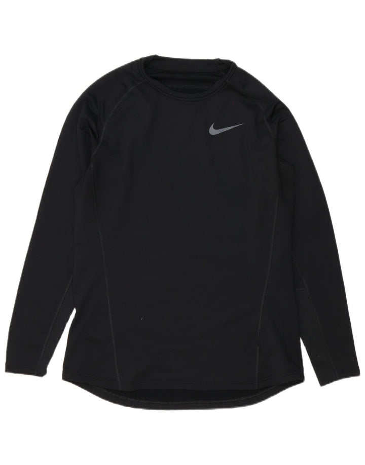 Nike Dri Fit Top manga larga para hombre poliéster negro grande
