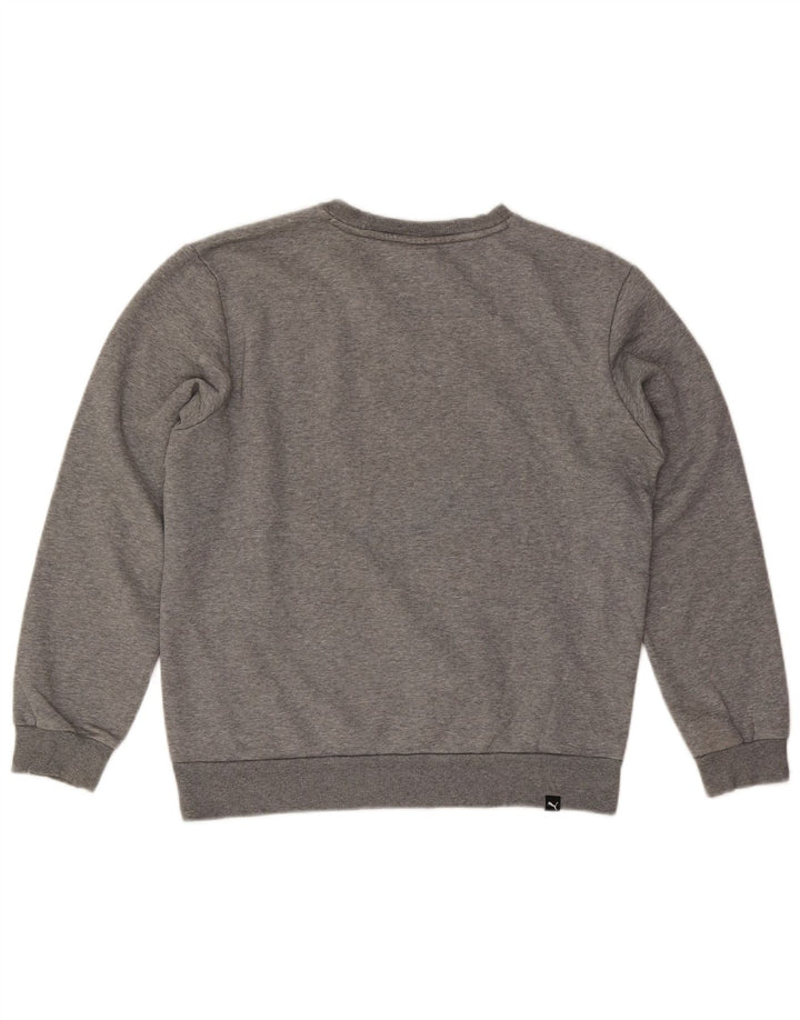 Puma Hombre Sudadera Gráfica Jersey De Algodón Moteado Gris Medio