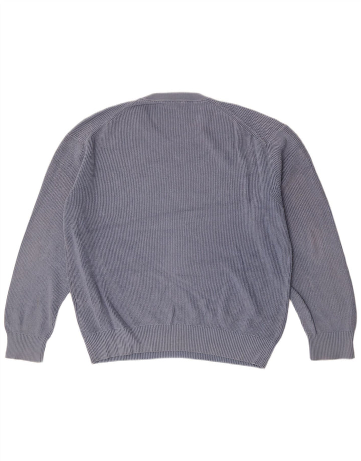 Zara Hombre Jersey De Cuello Redondo Jersey Grande Azul Algodón