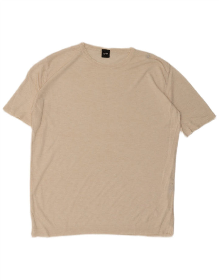 HUGO BOSS Camiseta para hombre Top IT 52 Viscosa beige grande