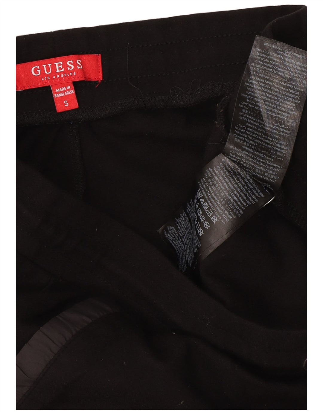 Guess Pantalón De Chándal Joggers Small Negro Viscosa Hombre