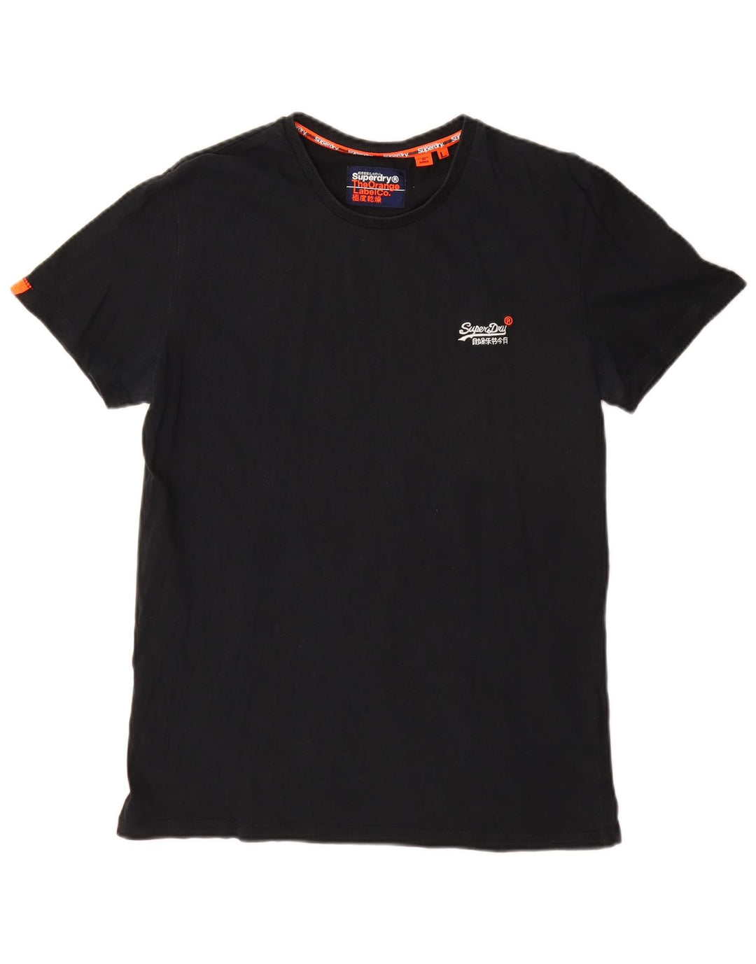 Superdry Camiseta para hombre Top grande de algodón negro