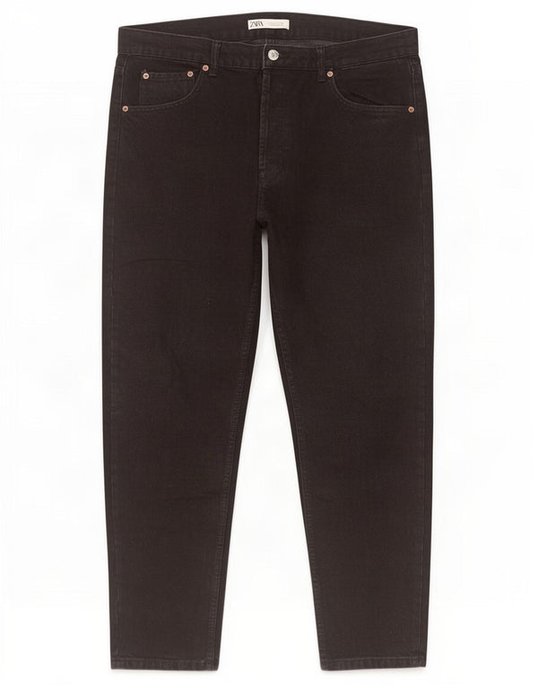 Zara Vaqueros Slim para Hombre EU 46 XL W36 L29 Negro