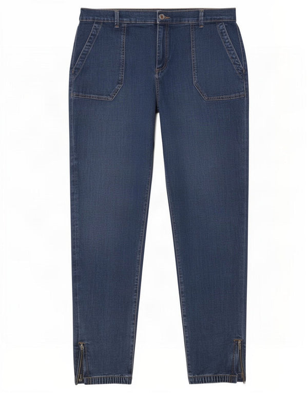 Marks & Spencer Vaqueros cónicos para mujer UK 20 2XL W40 L29 Algodón azul