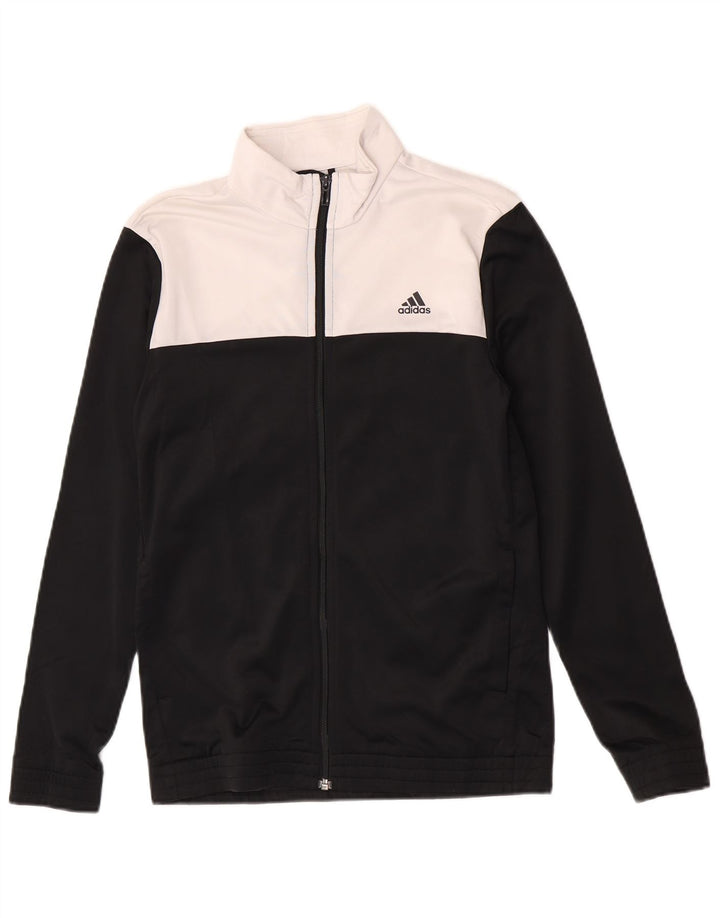 Adidas - Chaqueta de chándal cortavientos para niños, 14-15 años, color negro