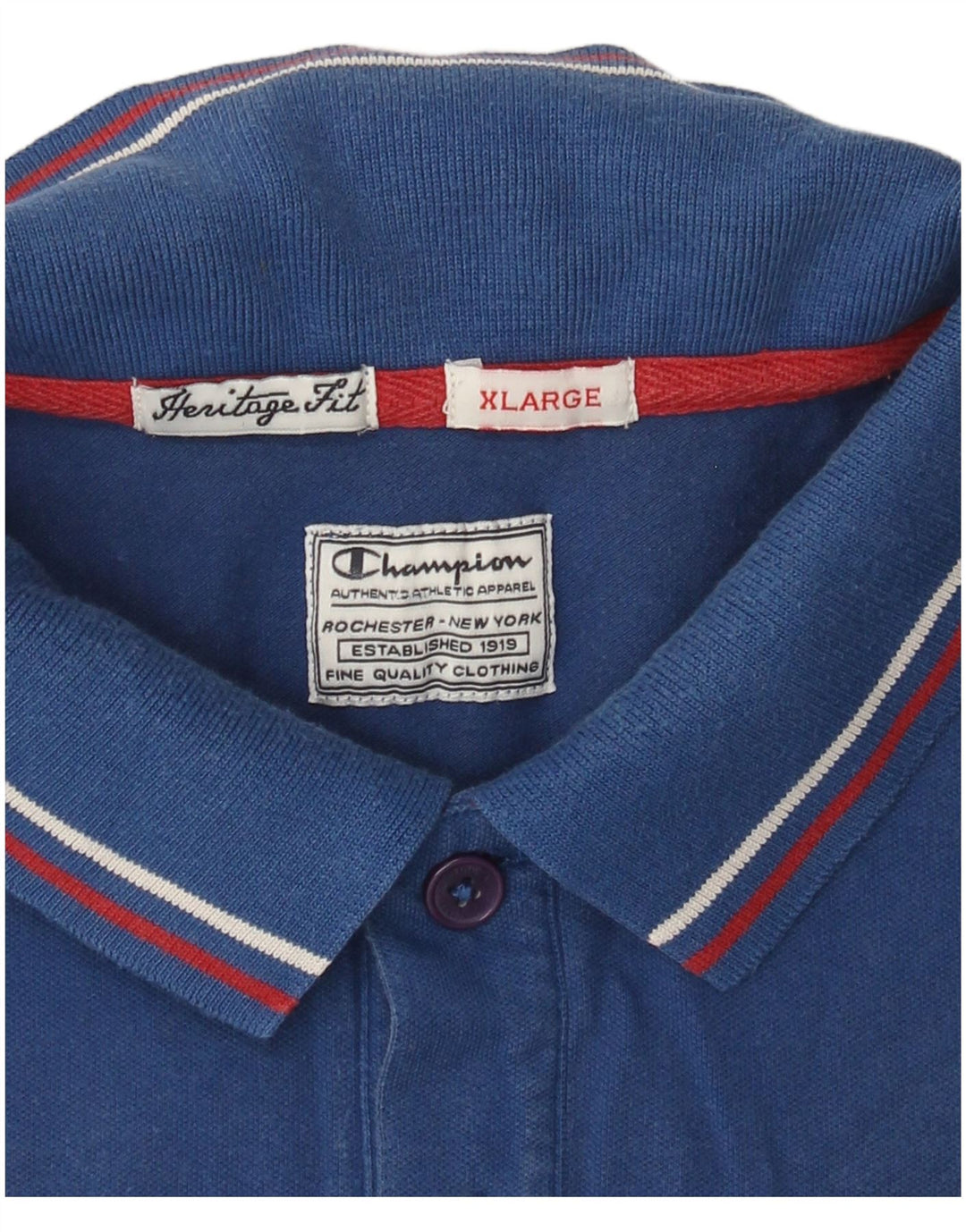 Champion Heritage Fit Polo para Hombre XL Azul