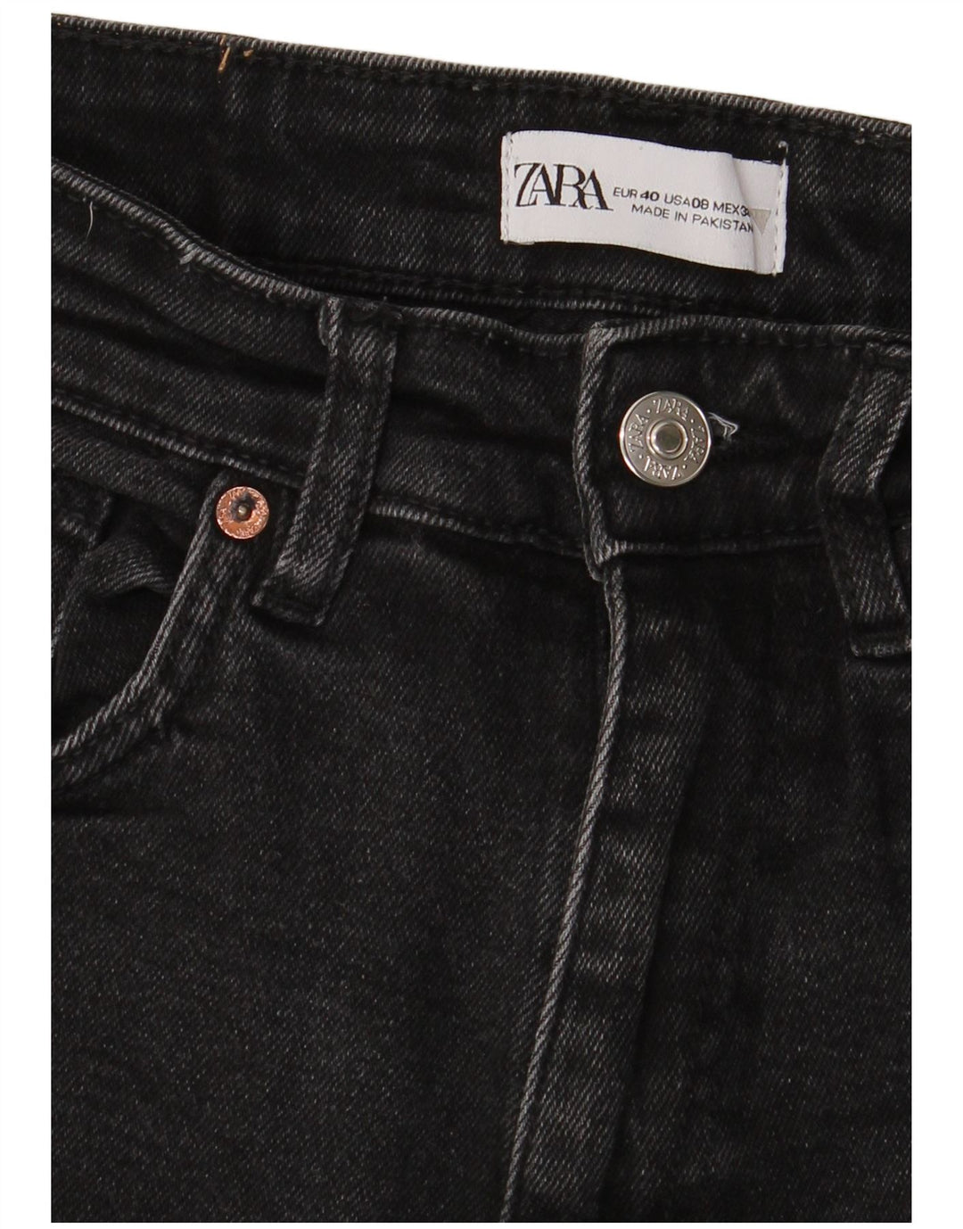 Zara Vaqueros Pitillo Mujer EU 40 Mediano W30 L26 Negro