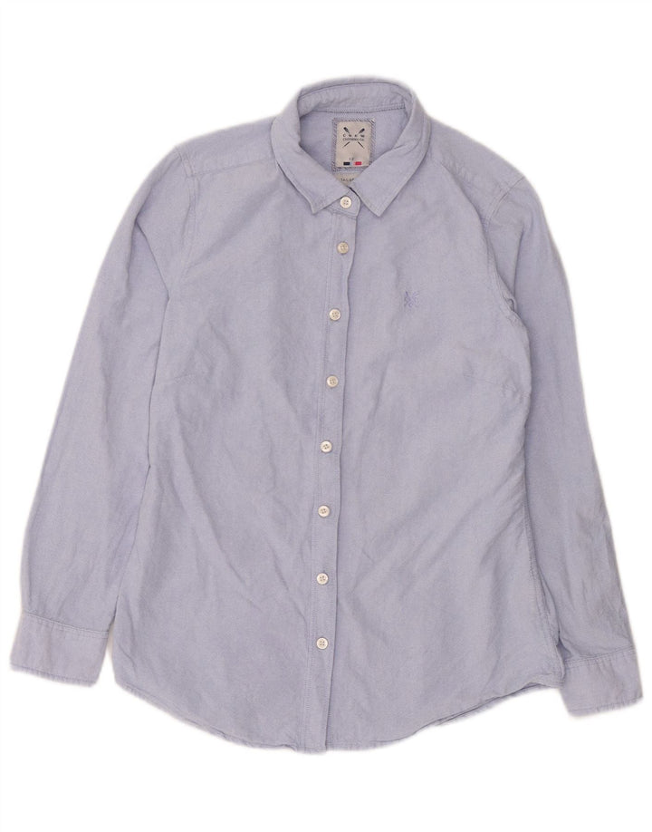 Crew Clothing Camisa a medida para mujer UK 40 Algodón azul medio
