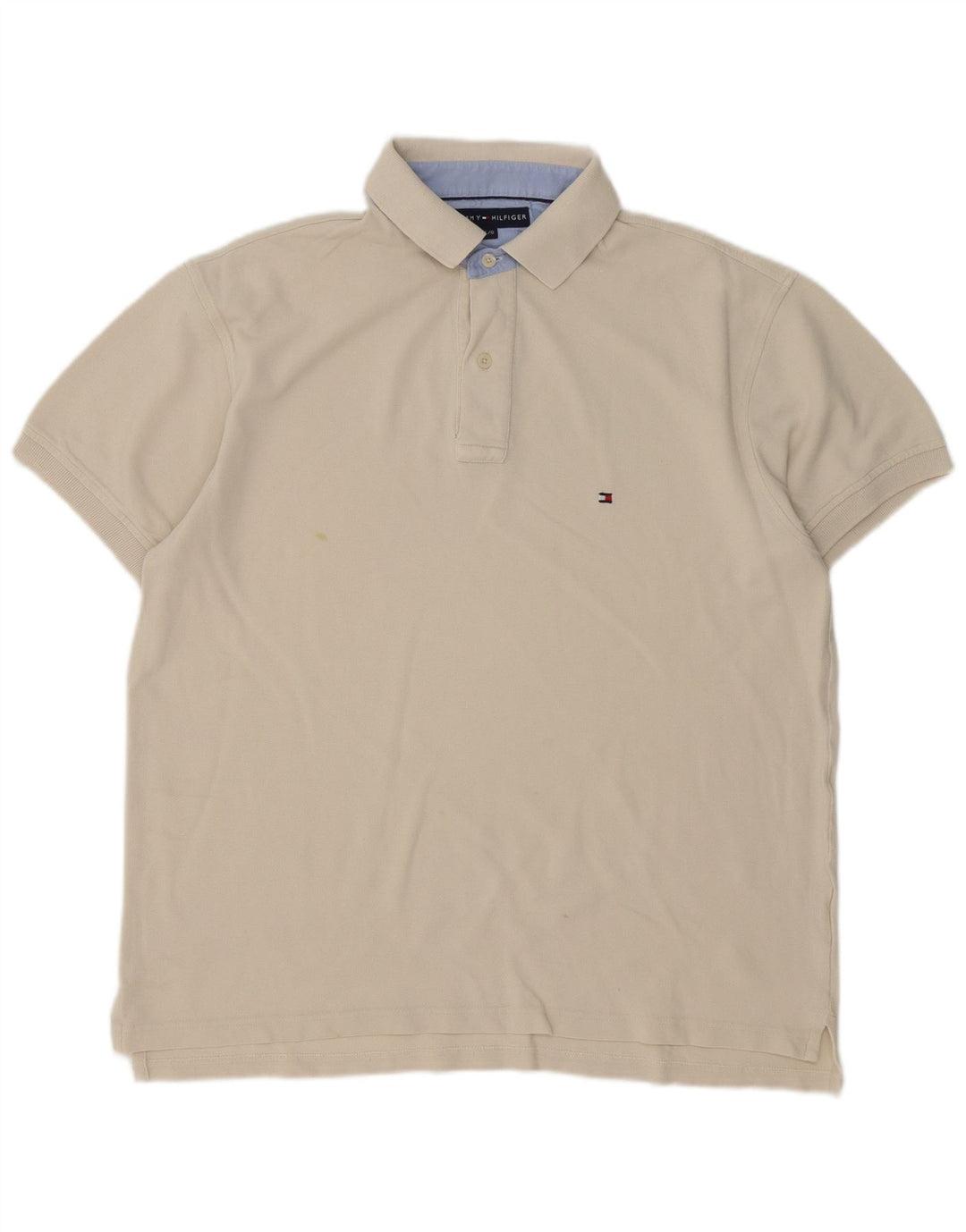 Polo Tommy Hilfiger para hombre, talla grande, color beige