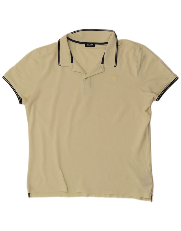 Blauer Polo Hombre XL Algodón Amarillo