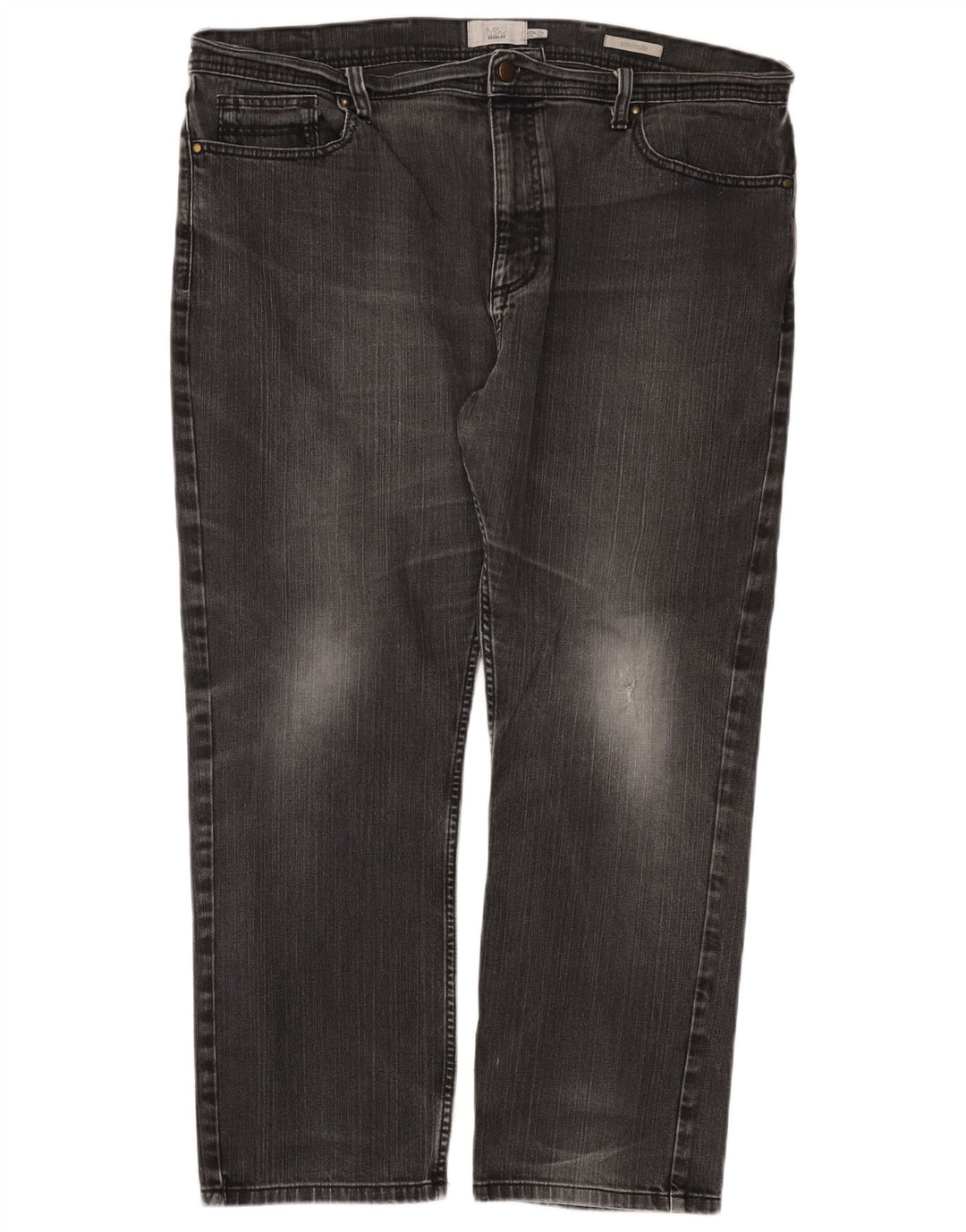 Marks & Spencer Vaqueros rectos regulares para hombre W40 L29 Algodón negro
