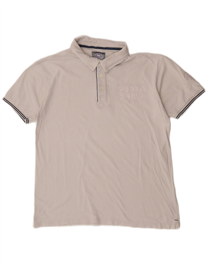North Sails Polo gráfico para hombre 2XL Algodón blanco