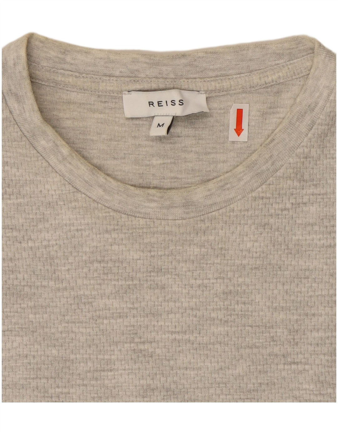 Camiseta Reiss para hombre Top de algodón moteado en gris medio