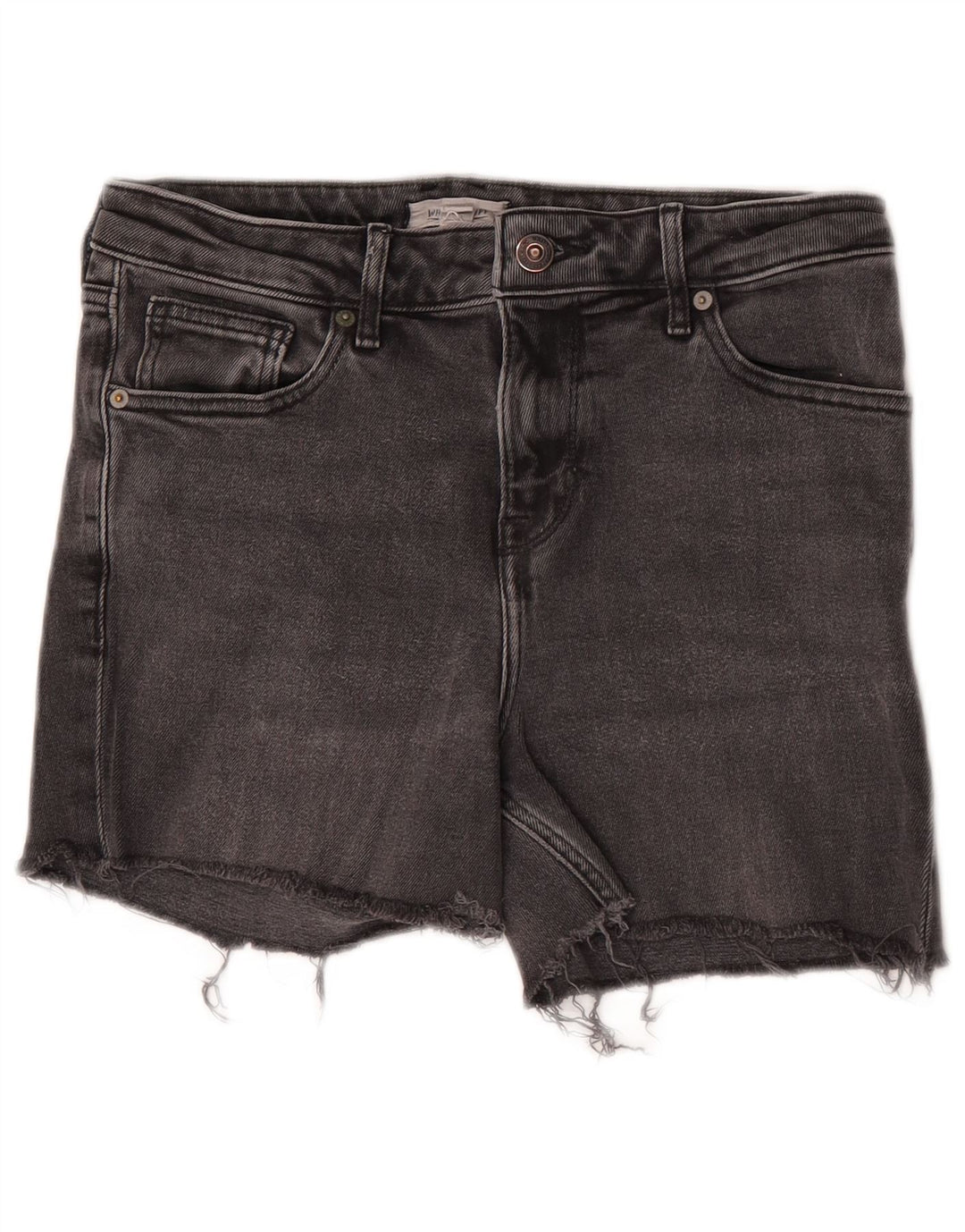 White Stuff Pantalones cortos vaqueros para mujer UK 10 Small W28 Algodón gris