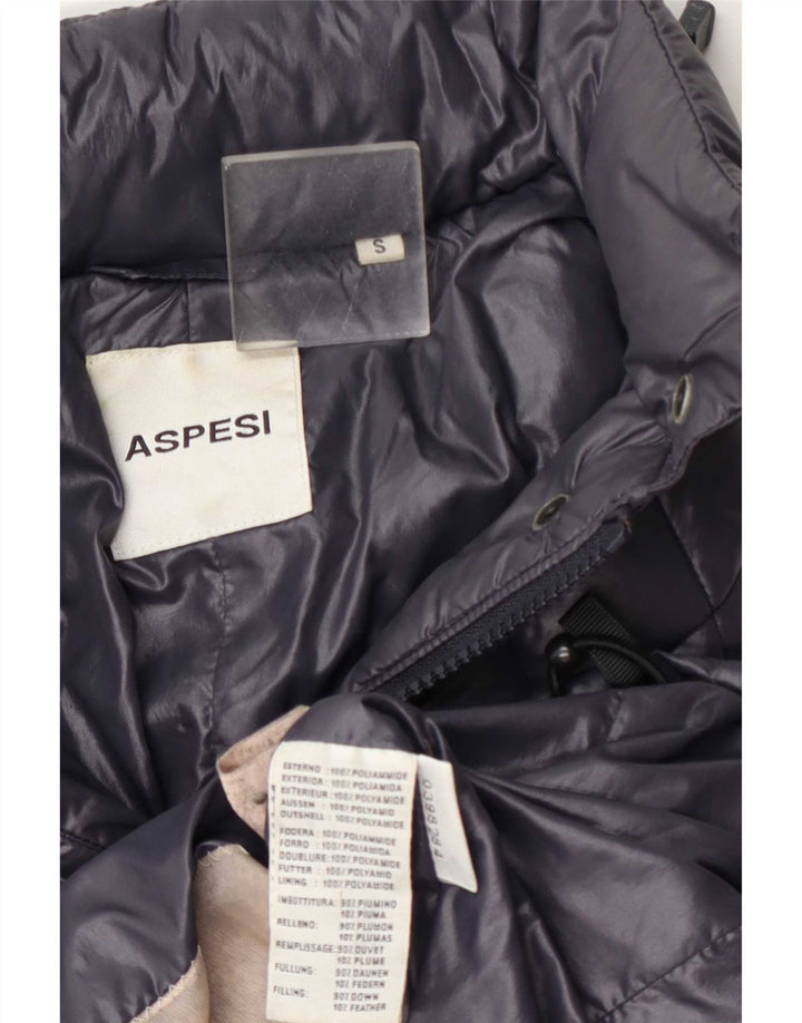 Aspesi Chaqueta acolchada para mujer UK 10 Small Azul marino Poliamida