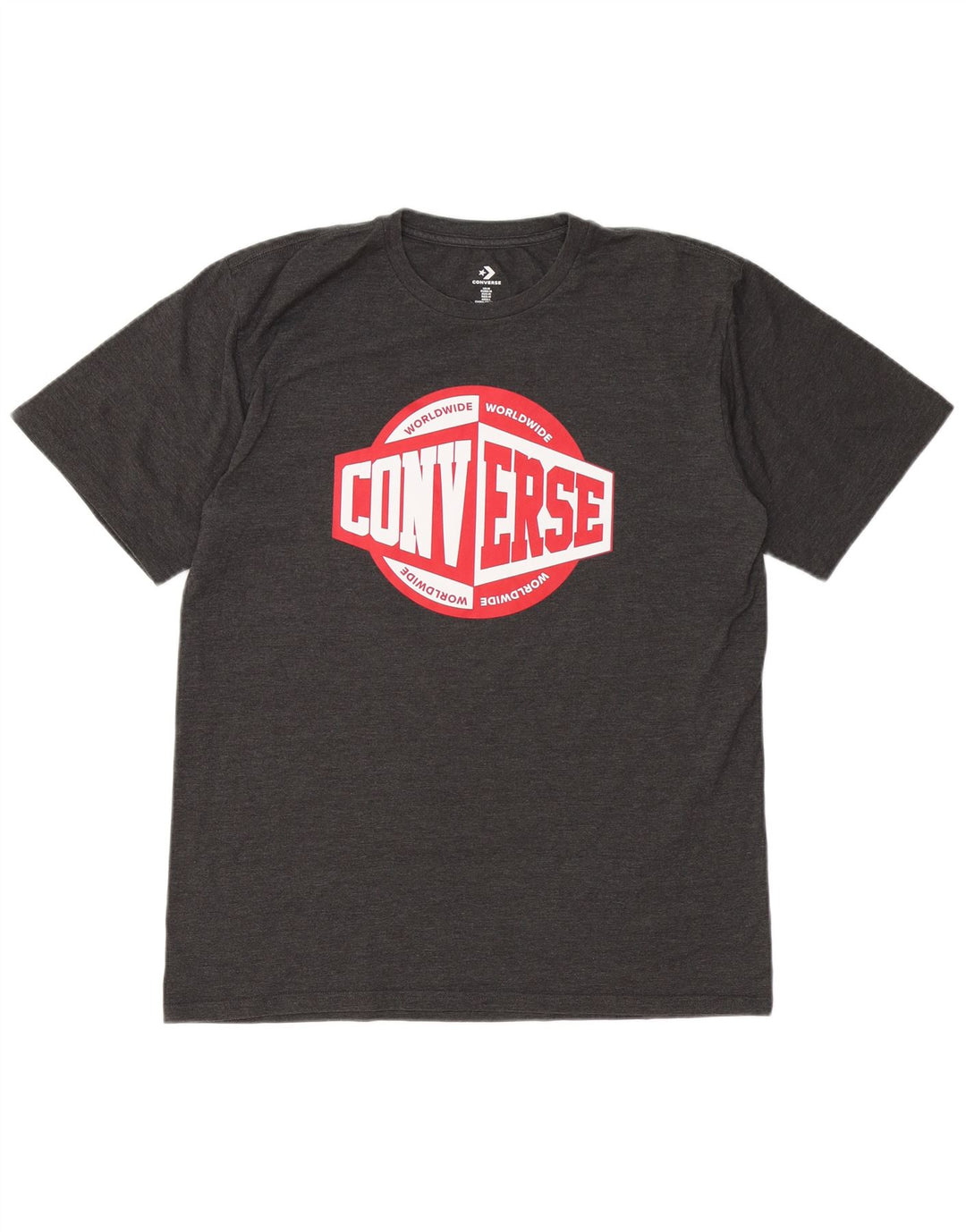 CONVERSE Hombre Camiseta gráfica Top Gris medio