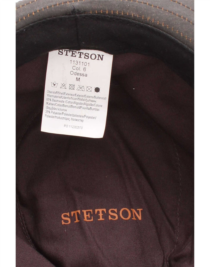 Stetson Sombrero Fedora de Algodón Encerado para Hombre Algodón Marrón Medio