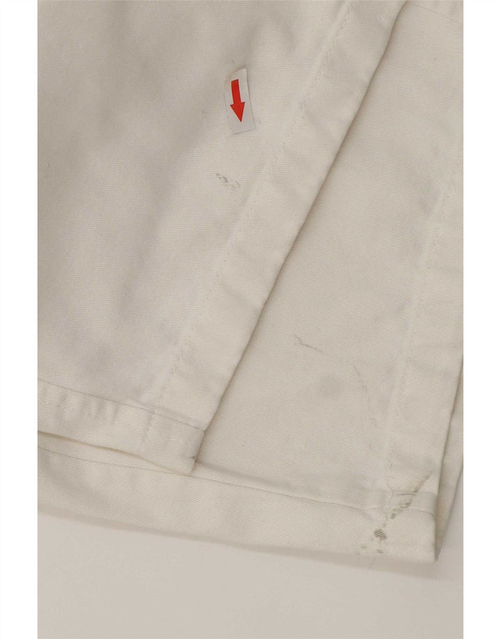 Zara Mujer Pantalón Cargo Recto EU 42 Large W32 L32 Blanco