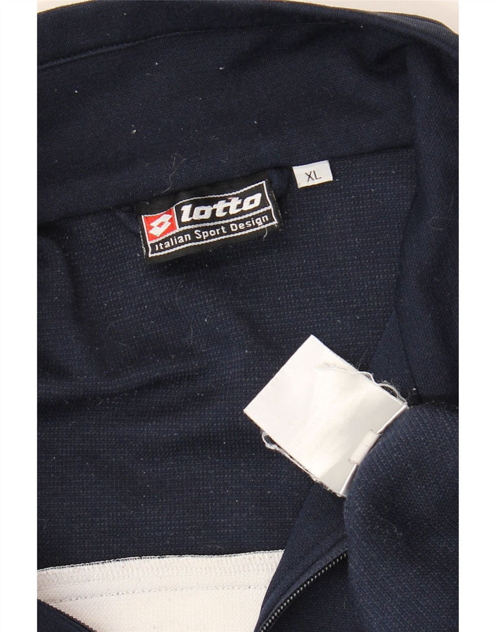 Lotto Hombre Cremallera Cuello Sudadera Jumper XL Azul Marino Poliéster