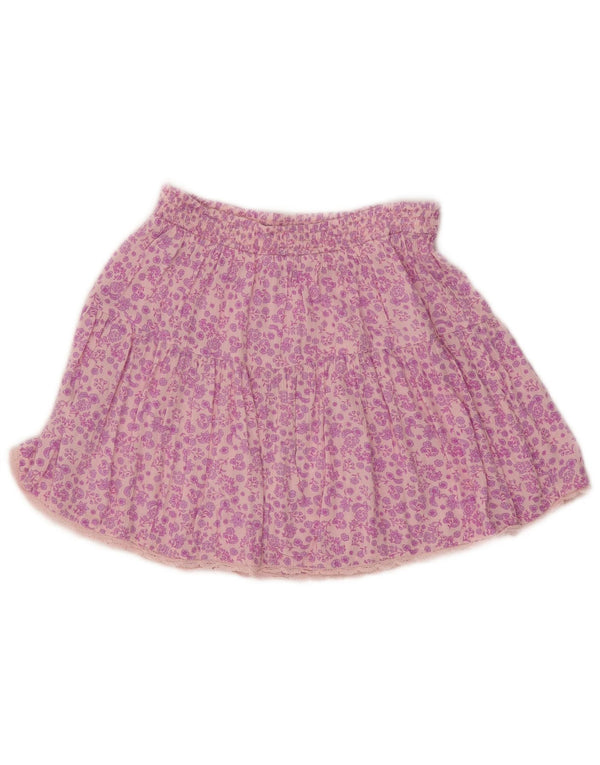 Marks & Spencer Minifalda para niña 13-14 años W25 Viscosa floral rosa
