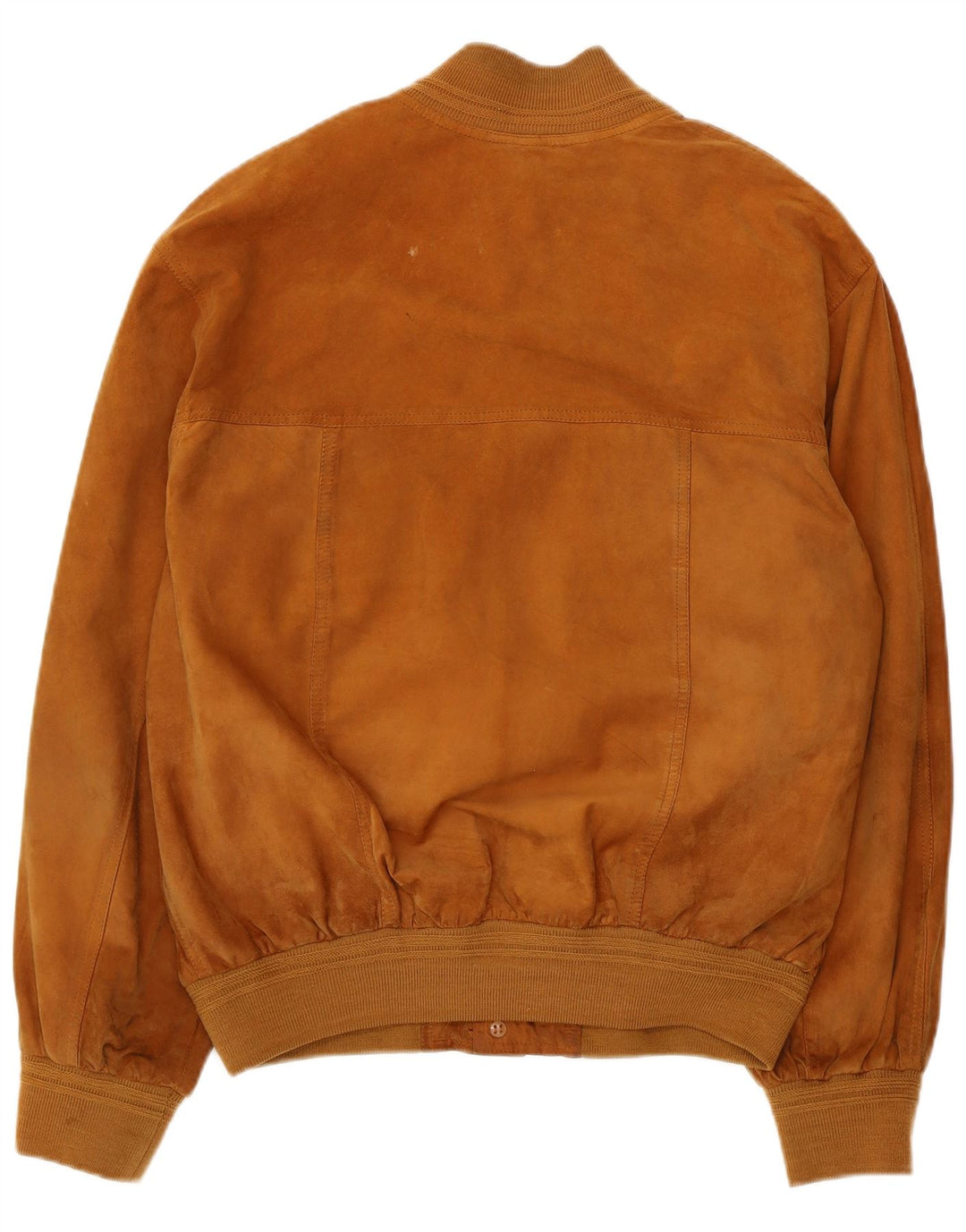 Vintage hombres ante bomber chaqueta Reino Unido 40 cuero marrón grande