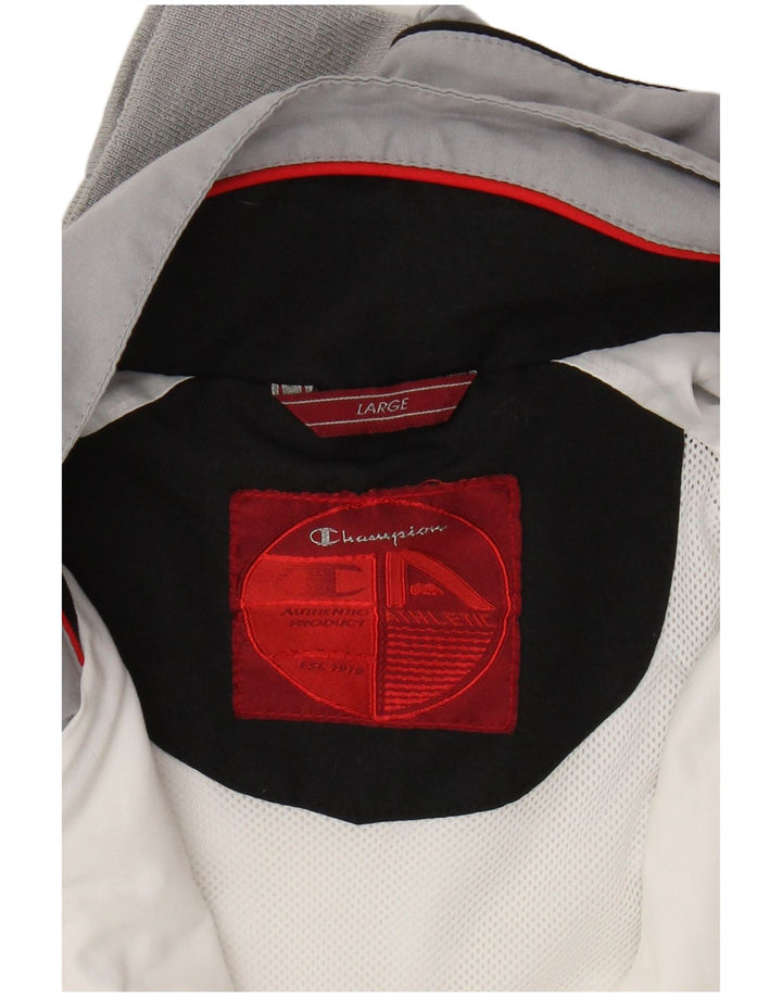 CHAMPION Chaqueta superior de chándal para hombre Poliéster con bloques de color blanco grande