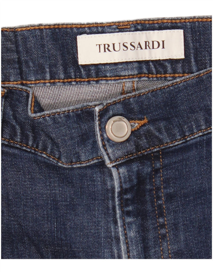 TRUSSARDI Vaqueros ajustados para hombre W34 L32 Azul marino