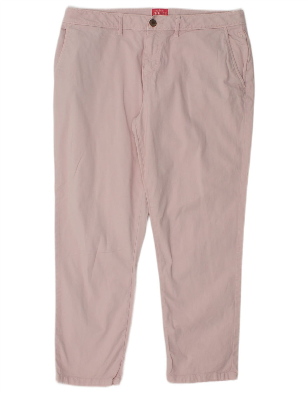 JOULES Pantalones chinos cónicos para mujer UK 14 Large W32 L25 Algodón rosa