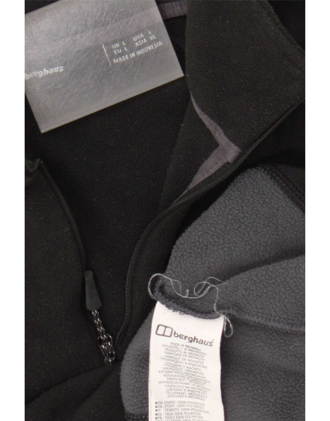 Berghaus Hombre Jersey De Forro Polar Con Cremallera Y Cuello Grande Poliéster Color Block Negro