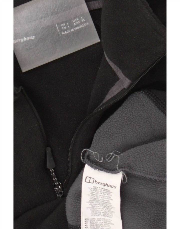 Berghaus Hombre Jersey De Forro Polar Con Cremallera Y Cuello Grande Poliéster Color Block Negro