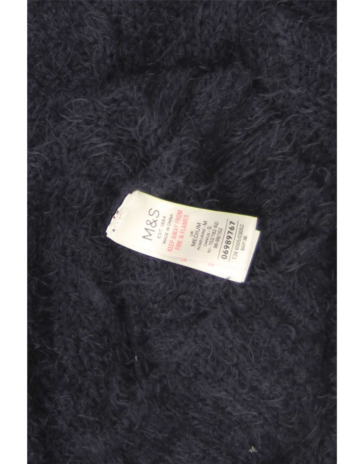 Marks & Spencer Suéter tipo cárdigan para mujer UK 44 Medio Azul marino Poliéster