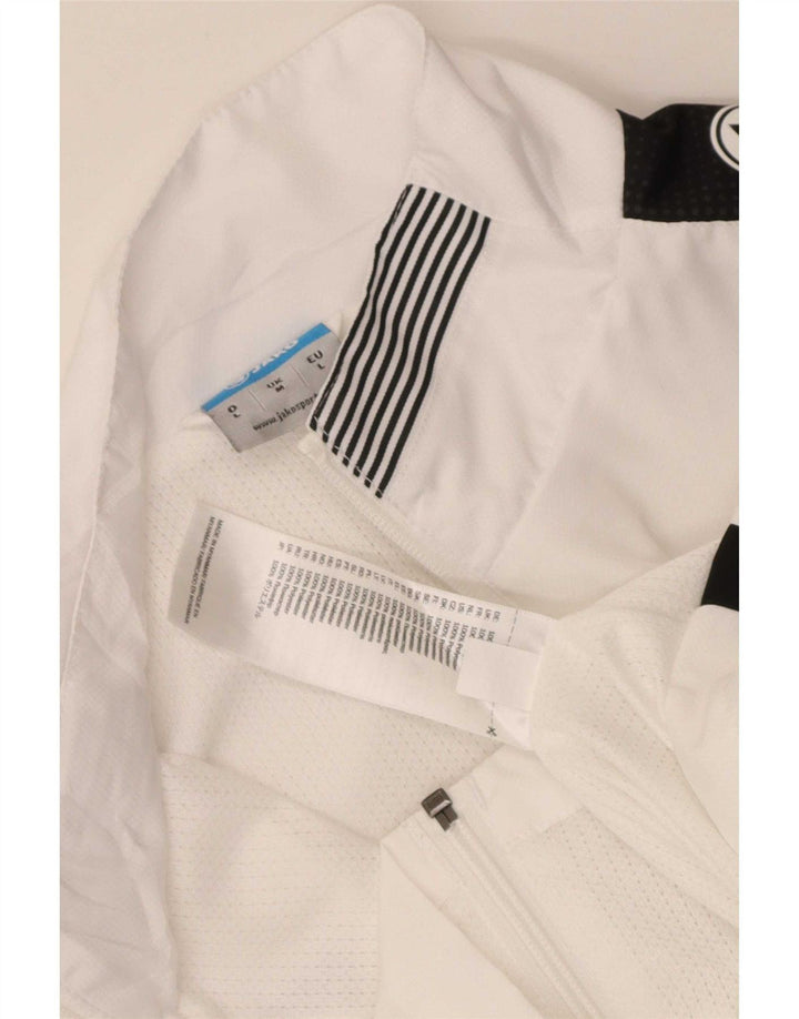 Chaqueta superior de chándal con gráfico Jako para hombre Poliéster color block blanco mediano