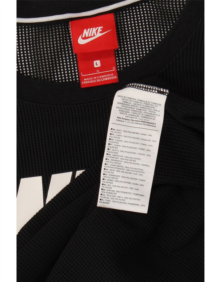 Nike - Camiseta sin mangas para hombre, talla grande, poliéster negro