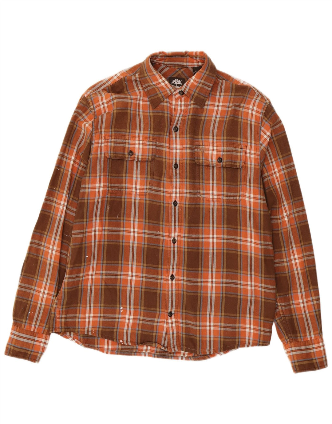 Timberland Camisa De Franela Para Hombre Algodón A Cuadros Marrón Medio