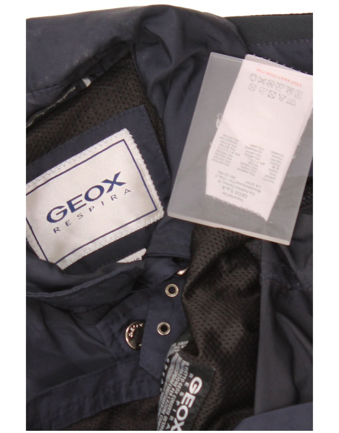 GEOX RESPIRA Chaqueta utilitaria para hombre UK 36 Small Azul marino Poliamida