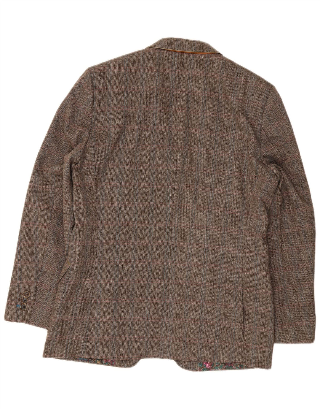 Ted Baker Chaqueta tipo blazer para hombre de corte regular UK 40 Large Brown Herringbone