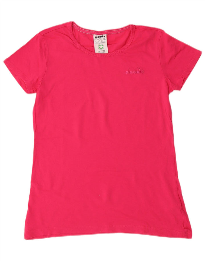 DIADORA Camiseta Mujer Top UK 42 Algodón Rosa Medio