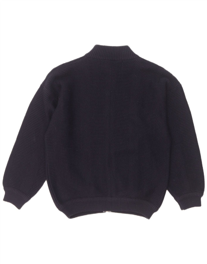 Settebello - Cárdigan para hombre de lana azul marino mediano