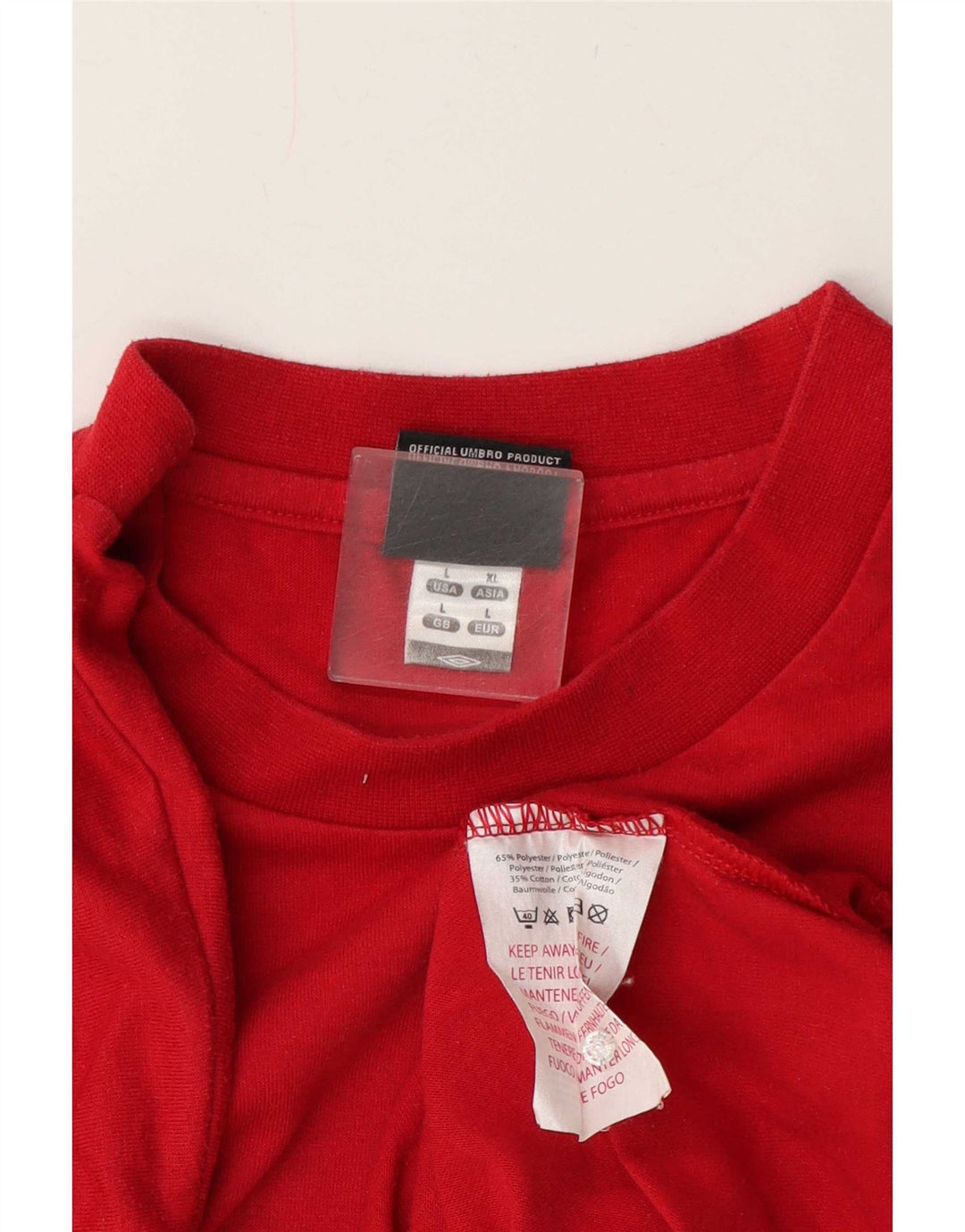 Umbro - Camiseta gráfica para hombre, talla grande, poliéster rojo