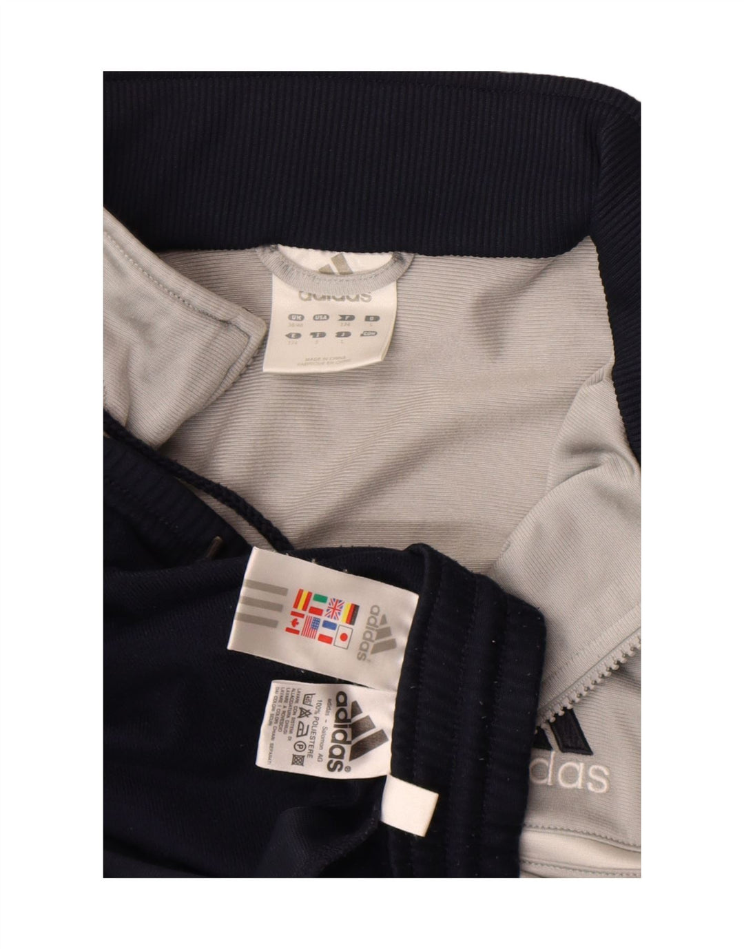 Adidas Chándal completo para hombre ES 38/40 Gris medio Colorblock Poliéster